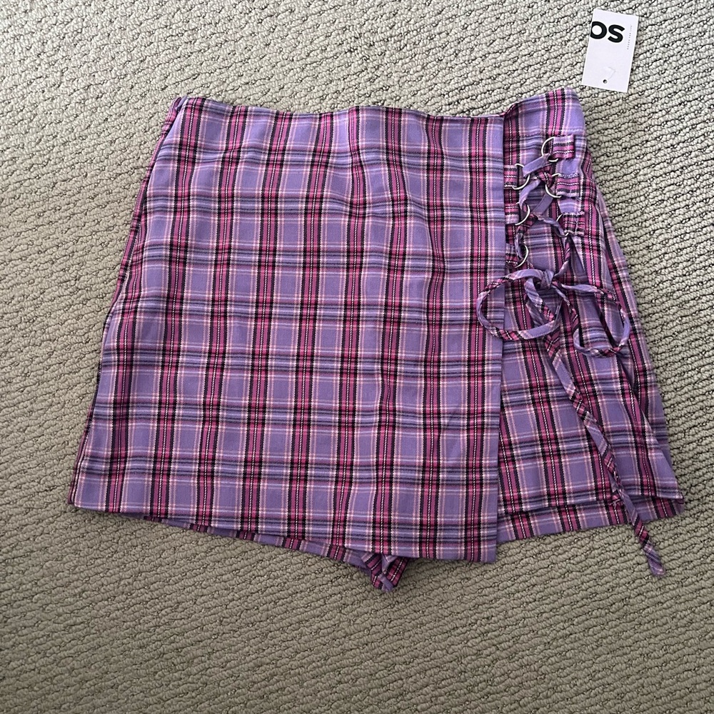 Kohl's Purple Plaid Skort